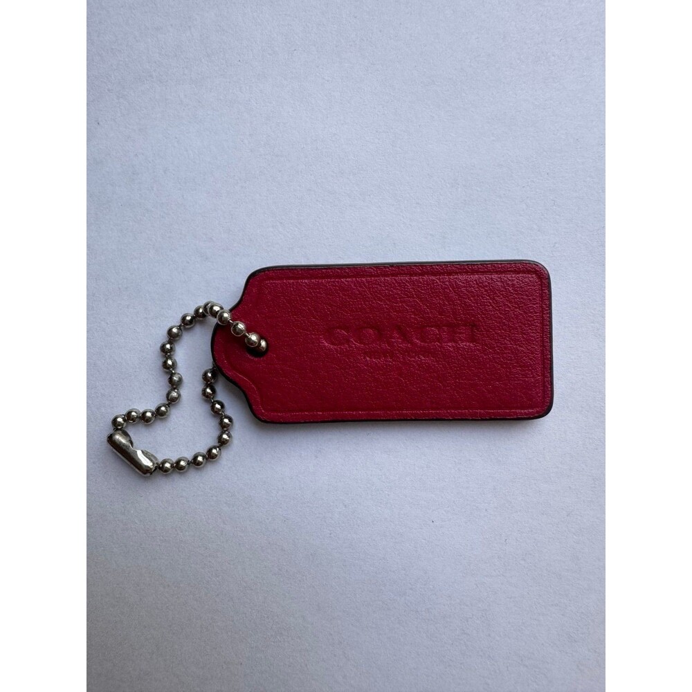 Coach red burgundy hangtag charm bag purse tag